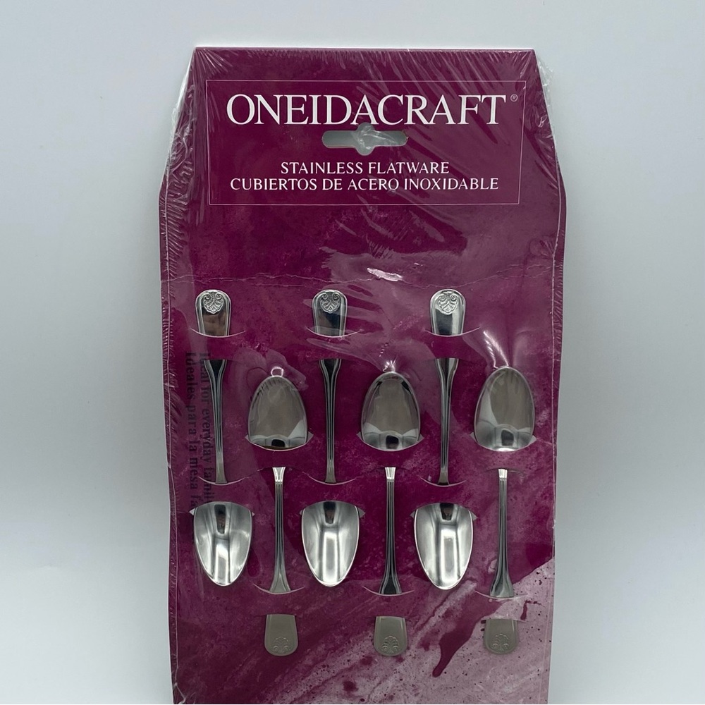 Oneida Oneidacraft Delmar Spoons Stainless Steel Vintage Mocha Tea Coffee Gifts